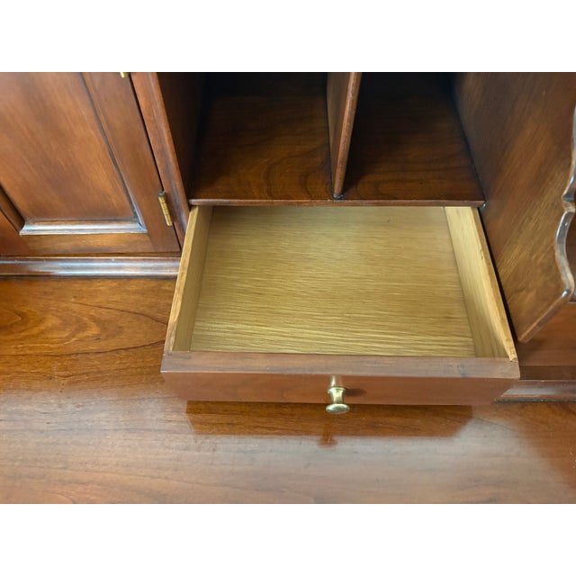 1960s Henkel Harris Wild Cherry Lady Astor Writing Desk For Sale - Image 10 of 17