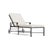 Brown Jordan Venetian Adjustable Chaise With Wheels, Textured Pewter frame with Fusion Natural fabric For Sale - Image 12 of 12