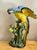 Ceramic Large Hand-Painted Majolica Ceramic Macaw Sculpture For Sale - Image 7 of 11