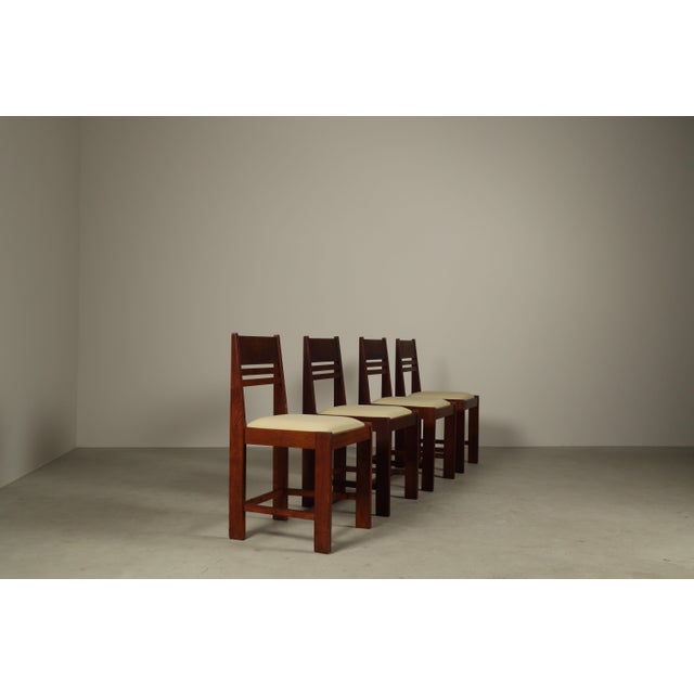 Vintage Dutch Hague School Oak Dining Chairs, 1920s, Set of 4 For Sale - Image 16 of 16