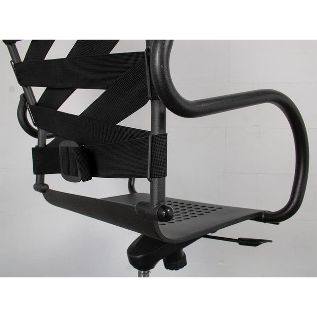 Italian Canasta Desk Chair by Paolo Parigi for Heron Parigi, 1980s For Sale - Image 4 of 13