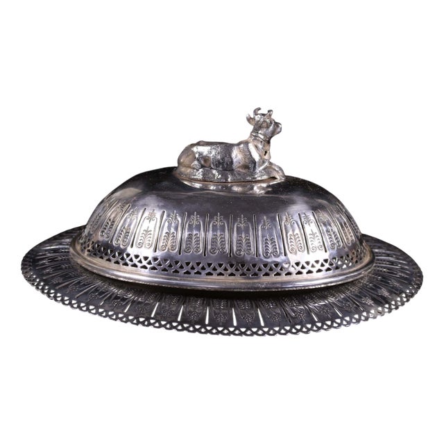 Victorian Butter Holder with Lid For Sale