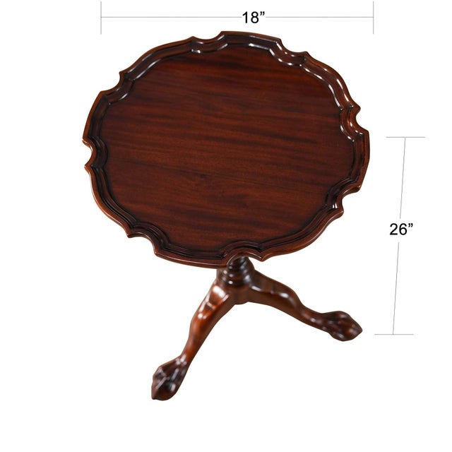 Traditional Niagara Furniture Mahogany Pie Crust Table For Sale - Image 3 of 10