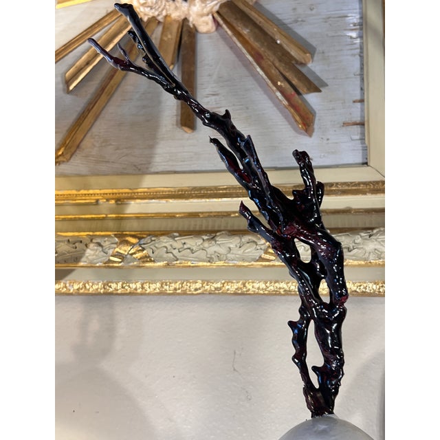 Baroque Curiosity Cabinet "Natural Study" Model With Faux Ostrich Egg & Faux Black Coral For Sale - Image 9 of 12