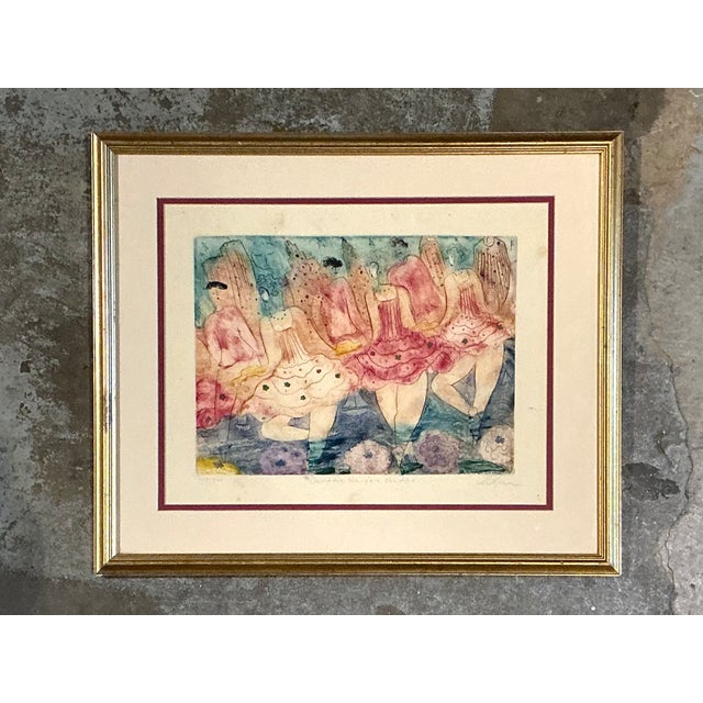 Late 20th Century Vintage Framed Ballet Dancers Print For Sale - Image 5 of 12