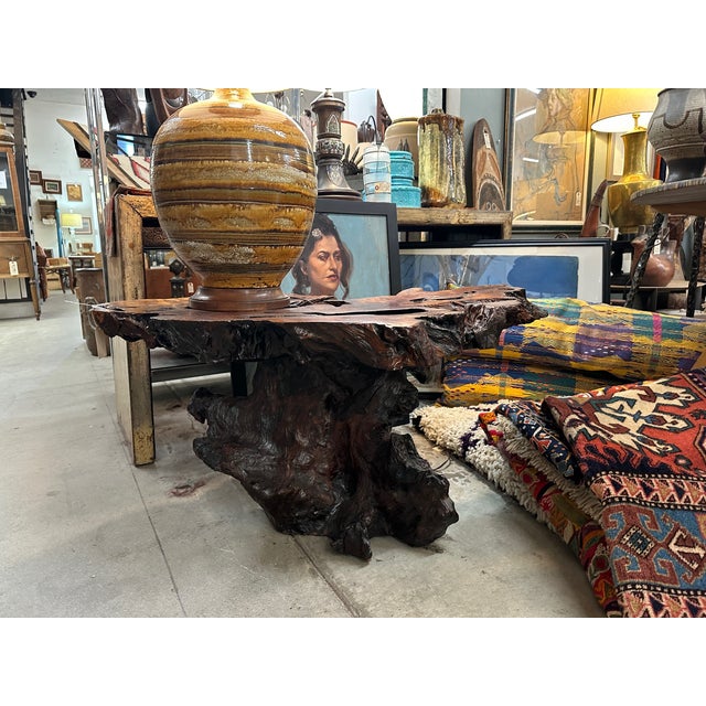 1960s Redwood Burl Coffee Table For Sale - Image 10 of 11