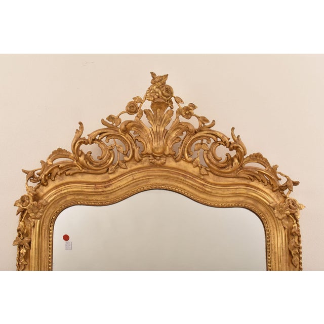 Antique Gold Leaf Mirror, 1850s For Sale - Image 5 of 12