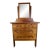 Mid 20th Century Pine Dresser With Beveled Mirror and Sculptural a-Frame Wooden Pulls For Sale