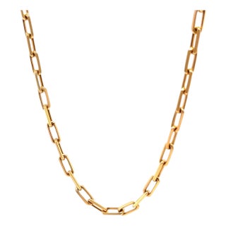 Cartier 18ct Yellow Gold Santos De Cartier Necklace 23g For Sale