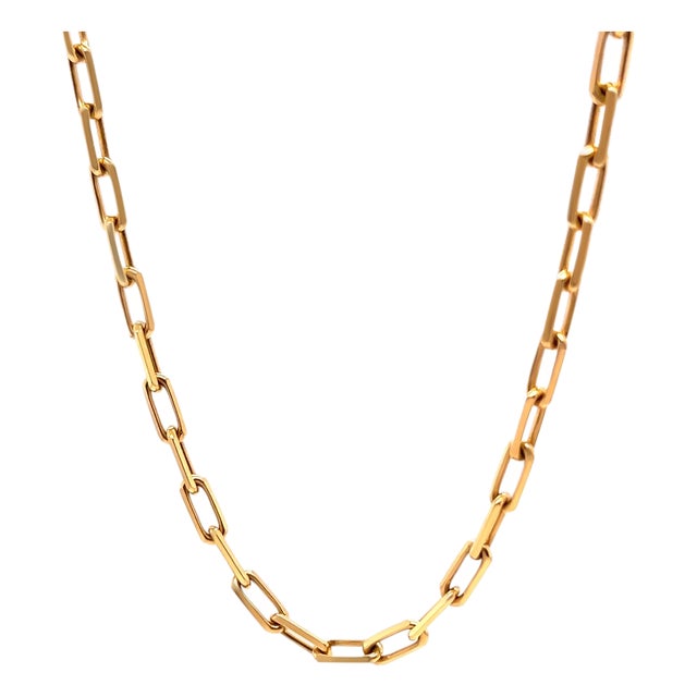 Cartier 18ct Yellow Gold Santos De Cartier Necklace 23g For Sale