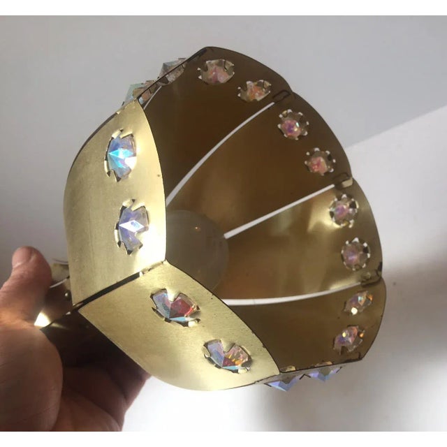 Metal Vintage Danish Brass Pendant Lamp from Coronell Elektro, 1970s For Sale - Image 7 of 8