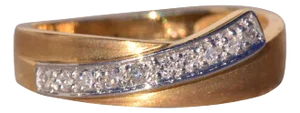 The Ruth: Yellow Gold and Natural Diamond Sweeping Band