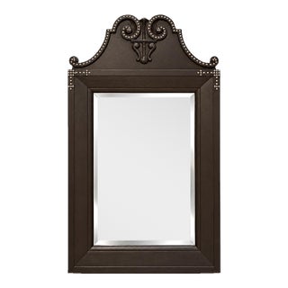Polo Ralph Lauren English Hunt & Hound Style Wall Mirror W/ Silver Nailheads For Sale
