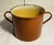 Campaign Vintage Large Enamelware Pot Two Handles Curved Lip at Top For Sale - Image 3 of 5