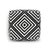 Modern Vintage Black & White Bamboo Beaded Box Medium For Sale - Image 3 of 5