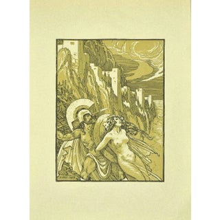 Ferdinand Bac, the Greek Soldier and the Bacchant, Lithograph, 1922 For Sale