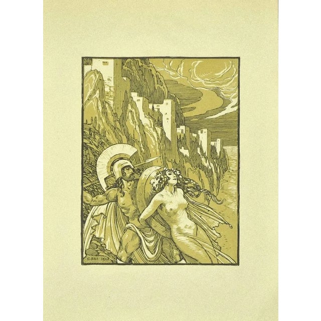 Ferdinand Bac, the Greek Soldier and the Bacchant, Lithograph, 1922 For Sale