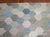 Mid-Century Modern White Blue Gray Vintage Turkish Kilim For Sale - Image 3 of 6