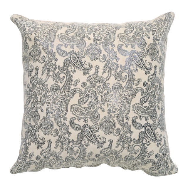 Le-Coterie Paisley Suede Pillow For Sale