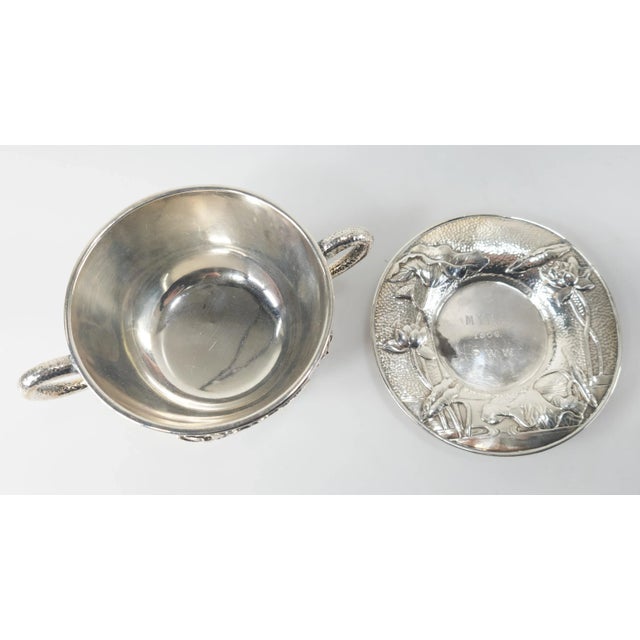 Japanese Sterling Silver Lotus Bowl by Yokohama for Arthur & Bond For Sale In New York - Image 6 of 13