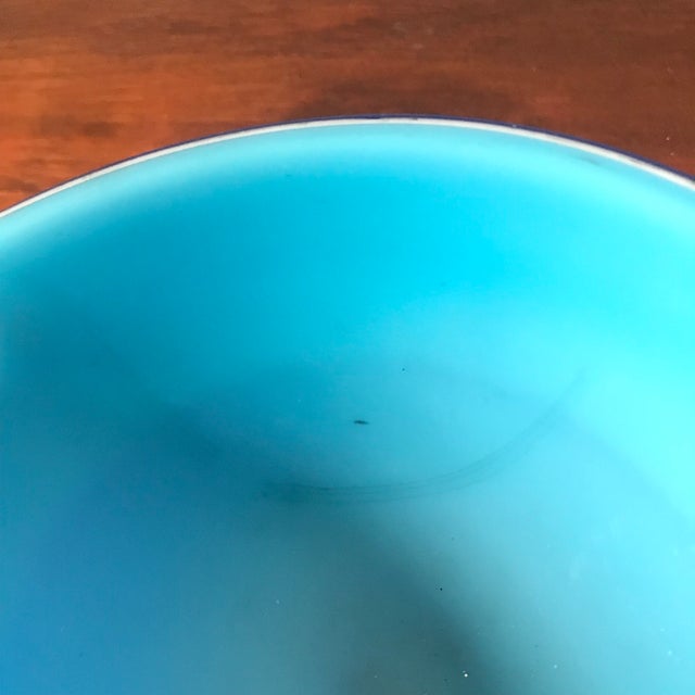 Vintage Late 20th Century Frosted Cased Art Glass Ashtray or Catchall For Sale - Image 4 of 10