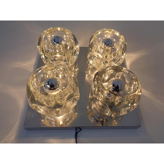 Glass Space Age Glass Cube Lamp from Peill & Putzler, 1960s For Sale - Image 7 of 15