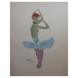 Jean-Gabriel Domergue, A Dancer, Lithograph For Sale
