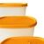 Vintage Oval Storage Jars in Ochre Yellow Orange from Tupperware, 1980s, Set of 3 For Sale - Image 6 of 10