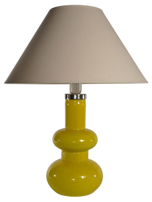 Mid-Century Modern Bright Yellow Glass Table Lamp by Orrefors, 1960s