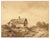 Possibly Amédée Bourgeois, Rural House in France, Early 19th Century, Watercolour For Sale