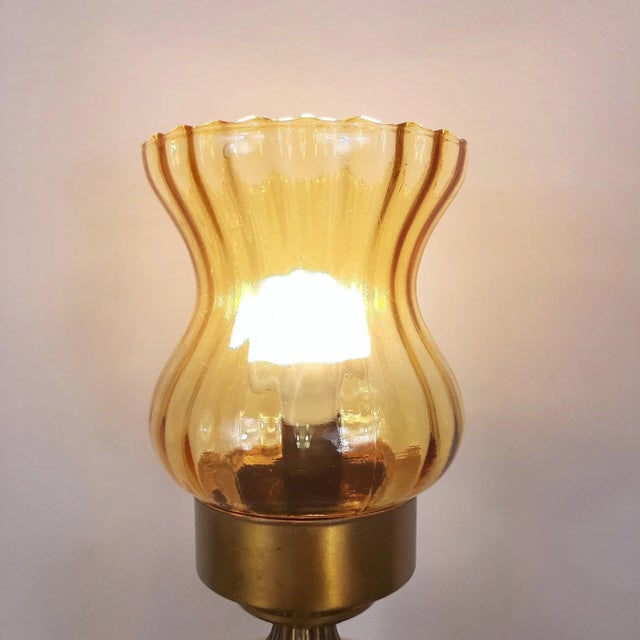 1960s Vintage Porcelain Glass Table Lamp, 1960s For Sale - Image 5 of 11