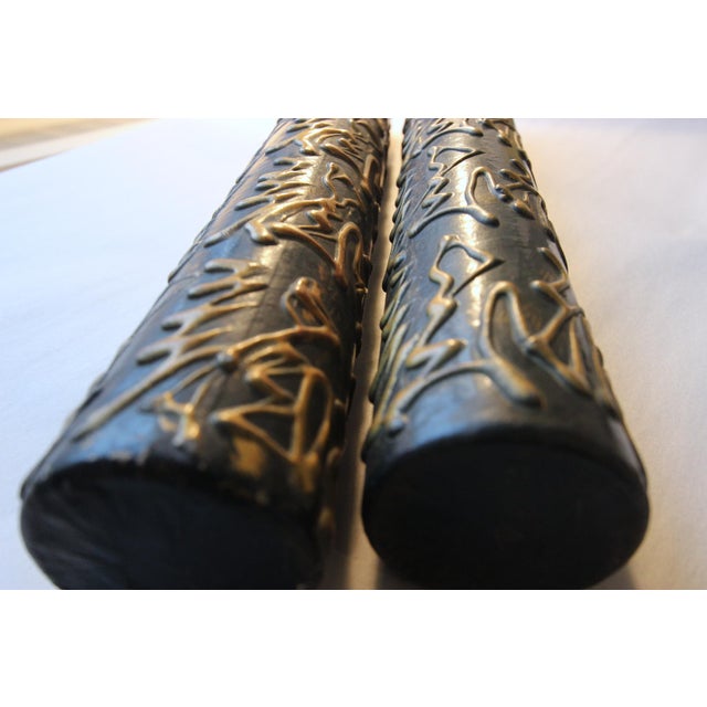 Decorative Chinese Vintage Replica Scroll Document Holder Tube For Sale In Seattle - Image 6 of 7