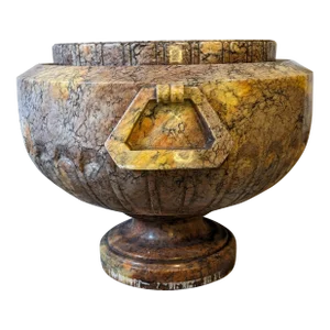 1920s Lavender Breche Marble Urn Uplight