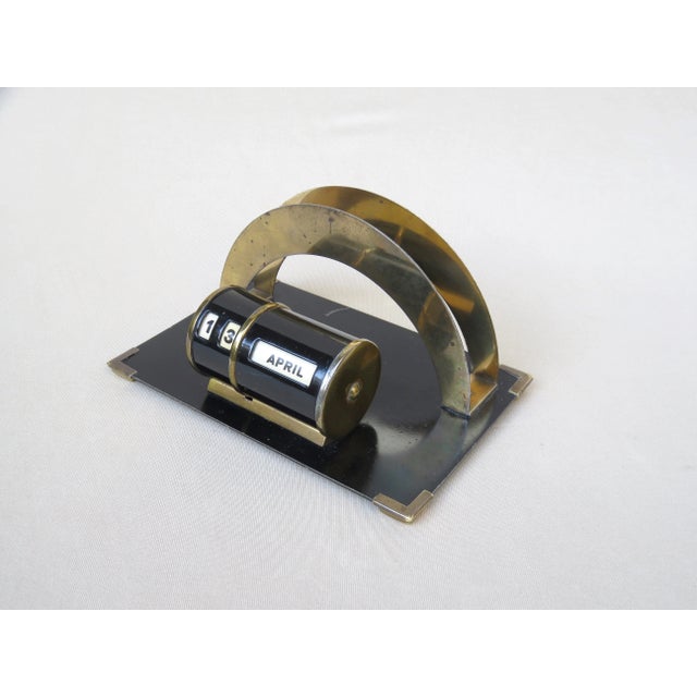 Bauhaus Black Brass Eternal Summer Calendar with Letter Stand For Sale - Image 17 of 17