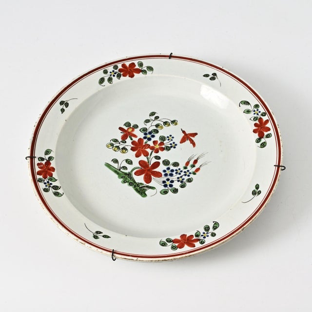 Antique Hand-Painted Plate from Boch Luxembourg, 1800 For Sale - Image 5 of 10
