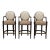 Lewis Mittman Mahogany Bar Stools—Set of 3 For Sale