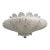 1960s Italian Clear Graniglia Murano Leaves Flush Mount For Sale