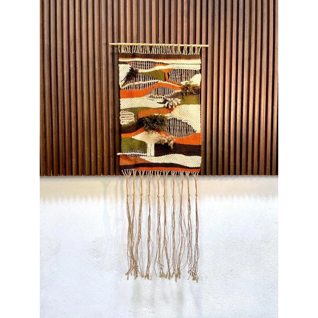 Spanish Hand-Woven Macramé Wall Tapestry, 1960s For Sale - Image 10 of 10