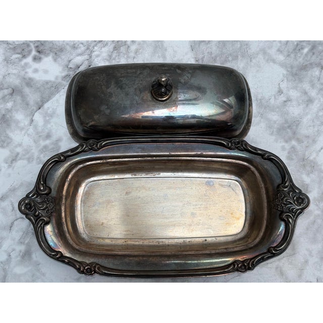 1970s Vintage Silver Plated Butter Storage Serving Dish For Sale - Image 5 of 8