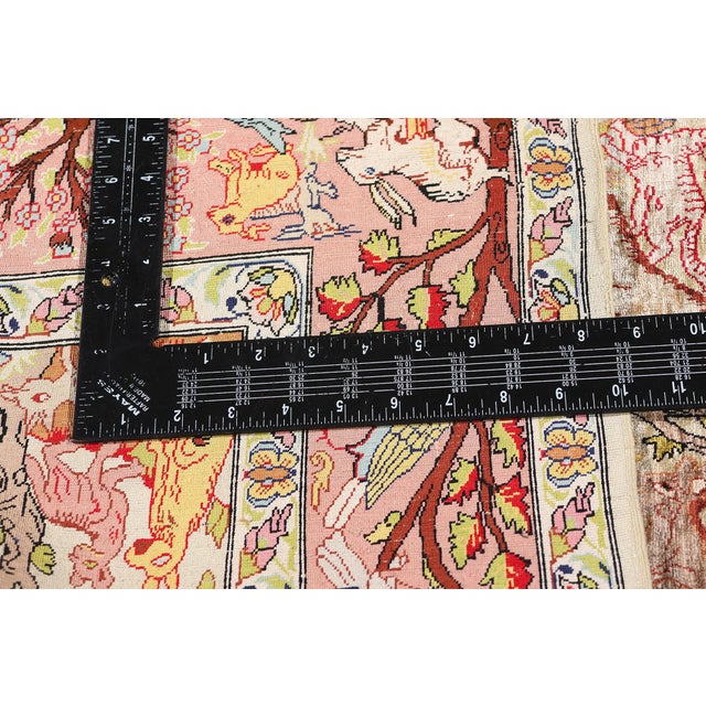 Vintage Turkish Silk Hereke Rug - 03'04 X 05'03 For Sale In Dallas - Image 6 of 9