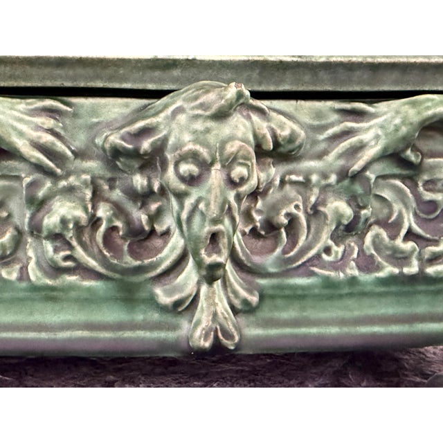 Early 20th Century Atlantic Terracotta Company Arts and Crafts Pottery Lidded Box Gnomes Grotesque For Sale - Image 11 of 17