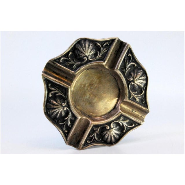 Silver Ashtray with Shell-Shaped Reliefs, in Very Good conditions. Designed 1890 to 1919 This piece has an attribution...