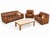 DS 44 Seating Set in Buffalo Leather in Leather and Marble from de Sede, 1970s, Set of 4 For Sale - Image 6 of 6