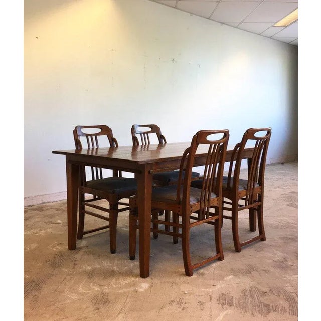 Mid-Century Modern Art Deco Style Dining Room Set by Frits Schuitema, 1980s, Set of 5 For Sale - Image 3 of 18