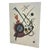 Vintage abstract geometric composition print in the style of Wassily Kandinsky, featuring a dynamic arrangement of...