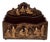 Antique Meiji Period Japanned Letter Holder With Gilt Chinoiserie Figures For Sale
