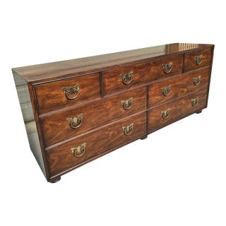 Mid 20th Century Henredon Chinoiserie Dresser W/Butterfly Pulls For Sale