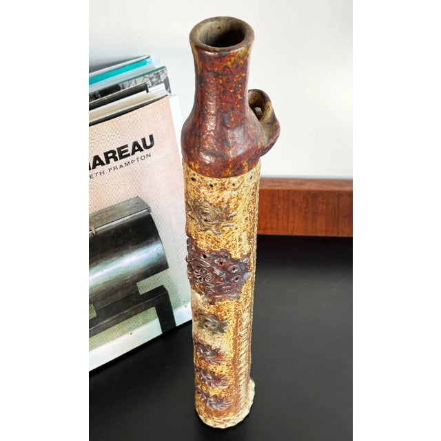 Ceramic Vintage Brutalist C.1960's Sculptural Ceramic Vase by Frank Colson For Sale - Image 7 of 11