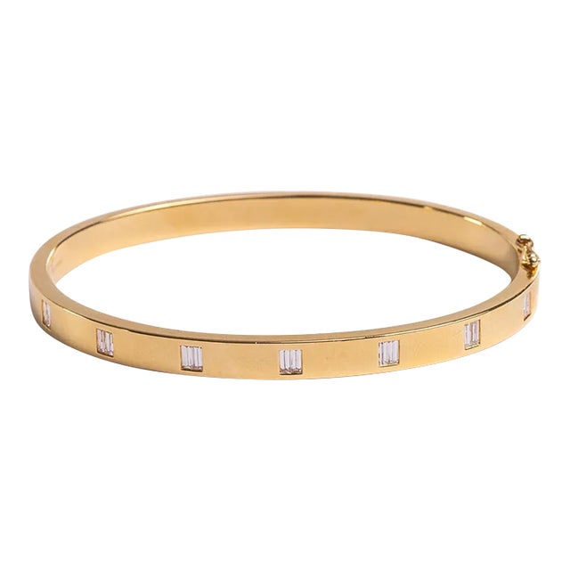 Rocks With Soul 7 Baguette Diamond Etoile Bangle For Sale