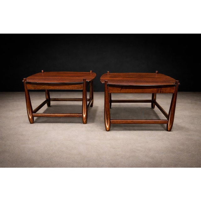 “Arimelo” Side Tables in Brazilian Rosewood, Sergio Rodrigues, 1958 - Lot 596A For Sale - Image 11 of 15